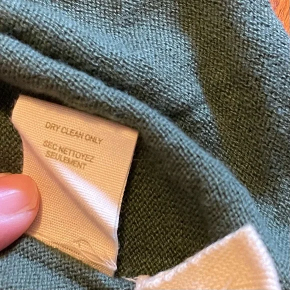 Free People Dusty Green and Teal Empire Waist Sweater Extra Long Sleeves Large - Picture 8 of 8